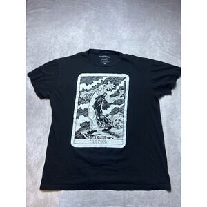Terrifier Art the Clown Graphic T-Shirt Mens Large Black The Fool Tarot Horror